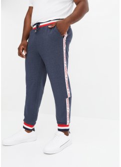 Pantalon de jogging à finitions bord-côte et galon à inscription contrastant, bpc bonprix collection