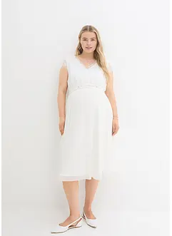 Robe de mariée de grossesse avec ceinture et jupe plissée, bonprix