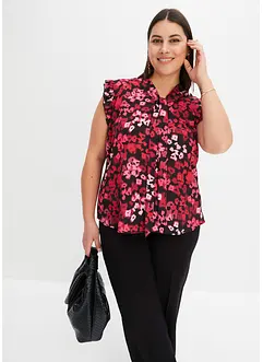 Blouse à lavallière imprimée, bonprix