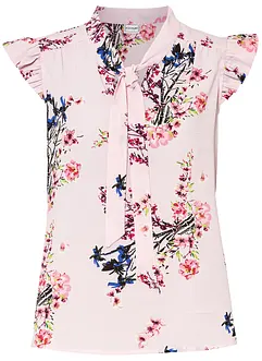 Schluppenbluse ohne Arm mit Print, bonprix