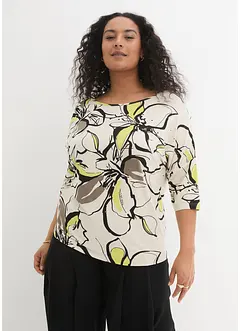 Shirt mit Fledermausärmel und floralem Druck, bonprix