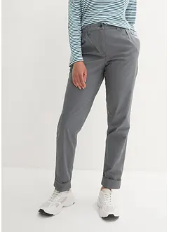 Stretch-Chino mit Bequembund und gekrempeltem Saum, bonprix