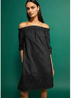 Off-Shoulder-Kleid mit Stickerei, bonprix