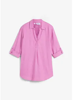 Leinen-Bluse, 3/4-Arm, bonprix