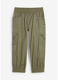 Pantalon cargo 3/4 en coton avec taille élastiquée, bpc bonprix collection