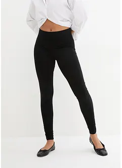 Baumwoll-Leggings mit breitem Bequembund und Raffungsdetail, bonprix