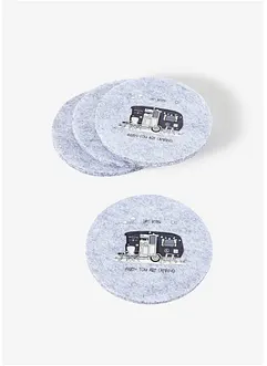 Lot de 6 sous-verres avec motif camping-car, bonprix