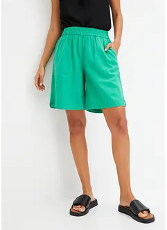 Short en lin mélangé avec taille élastiquée, bonprix