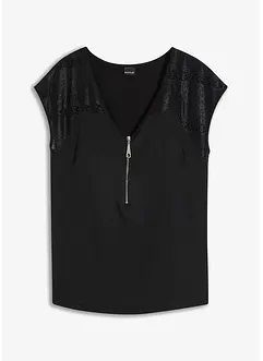 Shirt mit Spitzeneinsatz, bonprix
