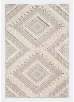 Tapis à longues mèches avec motif en relief, intérieur et extérieur, bonprix