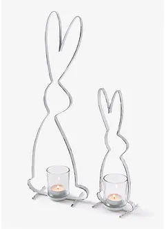 Porte-bougie chauffe-plat en forme de lapin (Ens. 2 pces.), bonprix