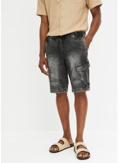 Bermuda en molleton aspect jean avec poches cargo, Regular Fit, RAINBOW