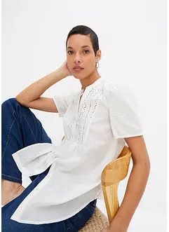 Bluse mit Lochstickerei, bonprix