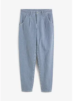 Barrel-Jeans, Mid Waist, gestreift, bonprix