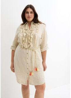 Robe-chemise 100 % lin avec ceinture (ens. 2 pces), bonprix PREMIUM