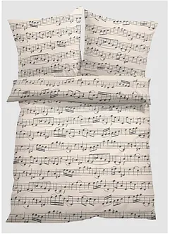 Parure de lit avec notes de musique, bonprix