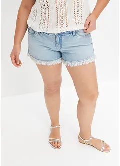 Jeans-Shorts mit Strass-Fransen, BODYFLIRT