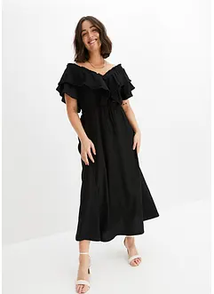 Robe longue à volant, bonprix