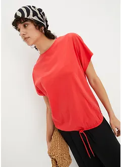 Shirt mit Bindedetail am Saum aus Baumwolle-Viskose-Mix, bonprix