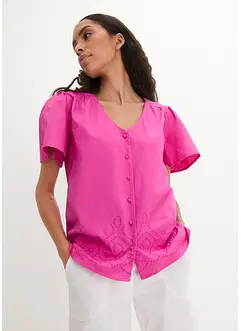 Bluse mit Flügelärmeln und  Lockstickerei, bpc bonprix collection