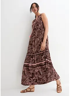 Maxi Web-Kleid mit Bordürendruck, bonprix