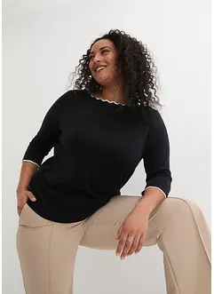 Pull en fine maille coton et soie, bonprix