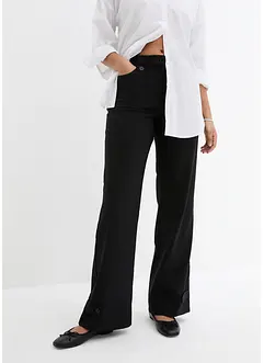 Pantalon droit extensible en bengaline à taille élastiquée, bonprix