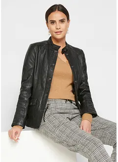 Veste en cuir nappa d’agneau, bonprix