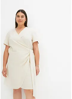 Robe portefeuille en lin mélangé, bonprix