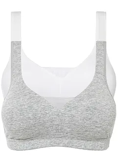 T-Shirt BH ohne Bügel mit Baumwolle (2er Pack), bonprix
