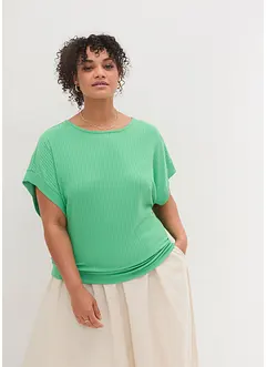 Rippshirt mit Fledermausärmeln, bonprix