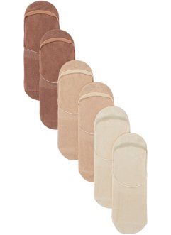 Lot de 6 paires de protège-pied avec viscose et bande en silicone, bpc bonprix collection