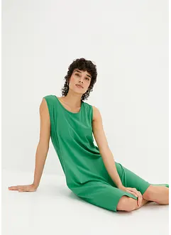 Robe trapèze courte en jersey, sans manches, bonprix