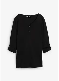Shirt mit Knopfleiste aus reiner Bio-Baumwolle, bonprix