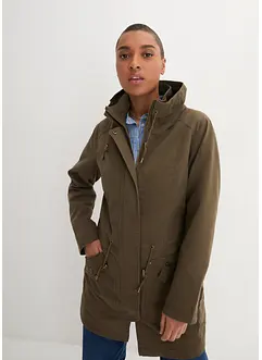 Parka courte en coton à col montant, cintrée, bonprix