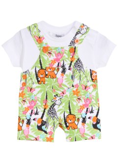 Baby T-Shirt + Sweat-Latzhose (2-tlg.Set), bpc bonprix collection