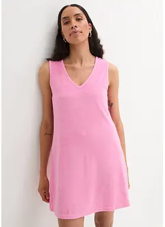 Robe trapèze en tissu éponge, bonprix