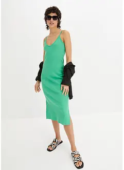 Geripptes Bodycon-Kleid aus elastischem Baumwoll-Mix, bonprix