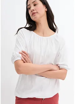 T-shirt en coton, manches courtes, bonprix