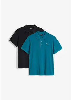 Poloshirt (2er Pack) aus reiner Bio-Baumwolle, bonprix