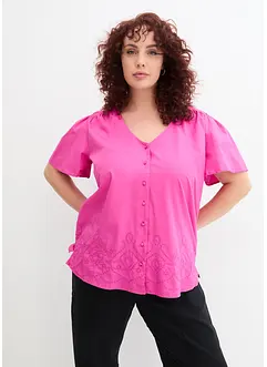 Bluse mit Flügelärmeln und  Lockstickerei, bpc bonprix collection