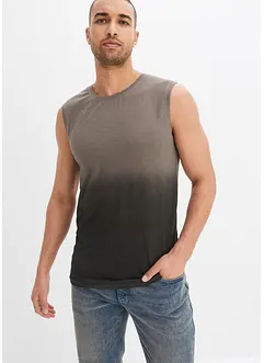 Débardeur avec dégradé de couleur en coton, Slim Fit, bonprix