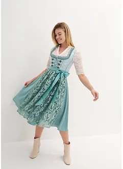 Dirndl mit Pailletten Schürze (2-tlg.Set), bonprix