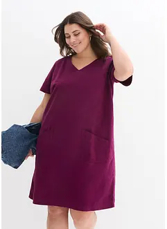 Robe courte en lin majoritaire, bonprix