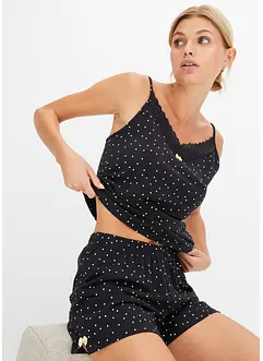 Pyjashort avec top à fines bretelles et dentelle, bonprix