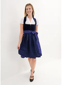 Dirndl mit Samt-Mieder und Satin-Schürze (2-tlg.Set), bonprix