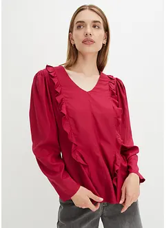 Blouse à volants en viscose fluide, bonprix