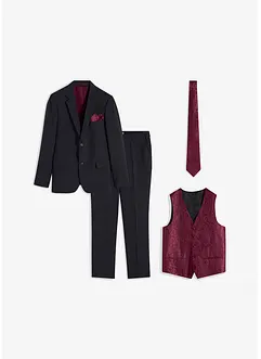 Costume de marié Slim (ens. 5 pces) avec gilet et cravate, bonprix