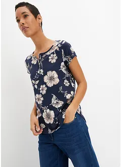 T-shirt avec zip, bonprix
