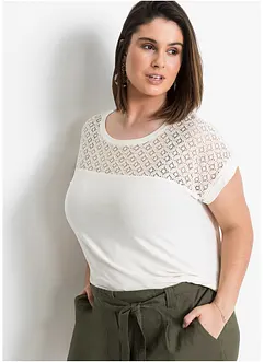Shirt mit Spitze, bonprix